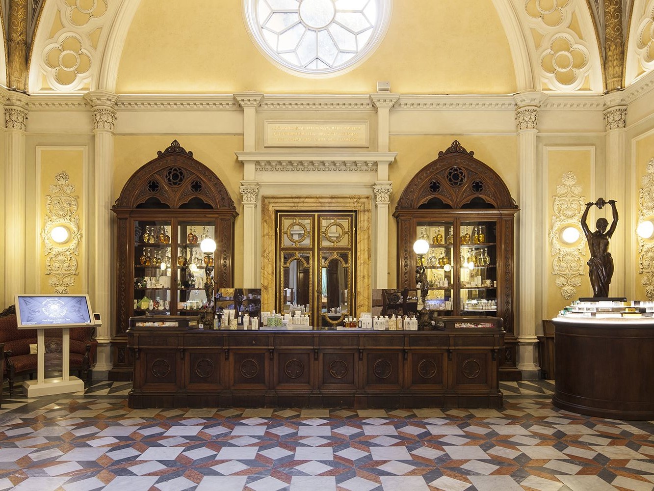 The Santa Maria Novella perfumery in Florence, antique Medici pharmacy.