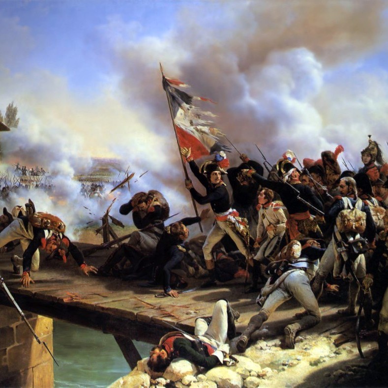The Battle of Pont d'Arcole. Oil on canvas by Horace Vernet (1789 - 1863)