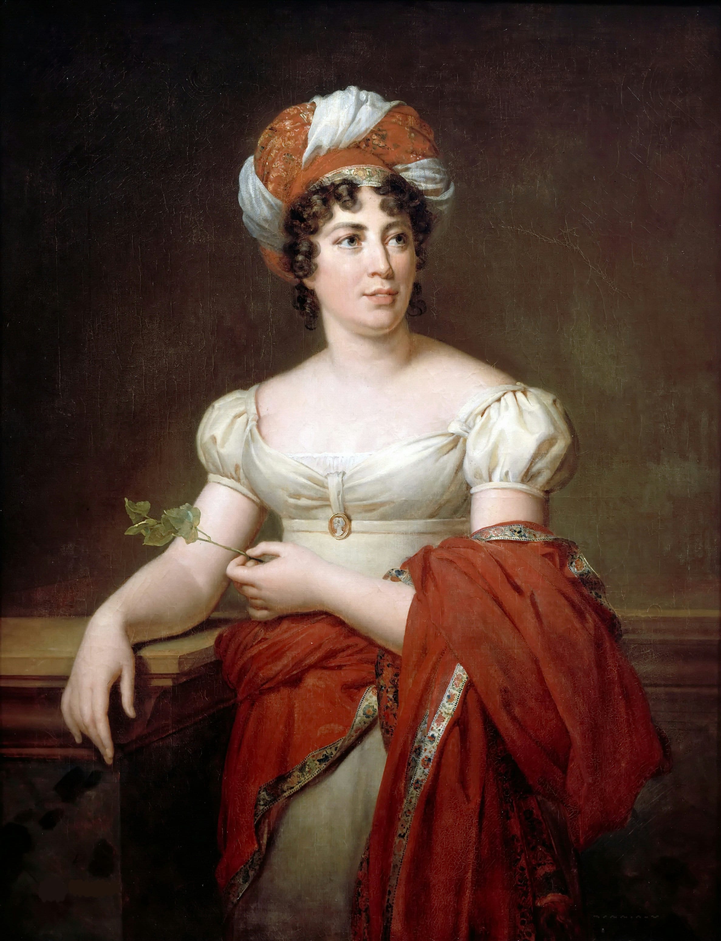 Portrait of Germaine de Staël by Marie-Éléonore Godefroid after François Gérard. First half of the 19th century. Painting kept at the Palace of Versailles.
