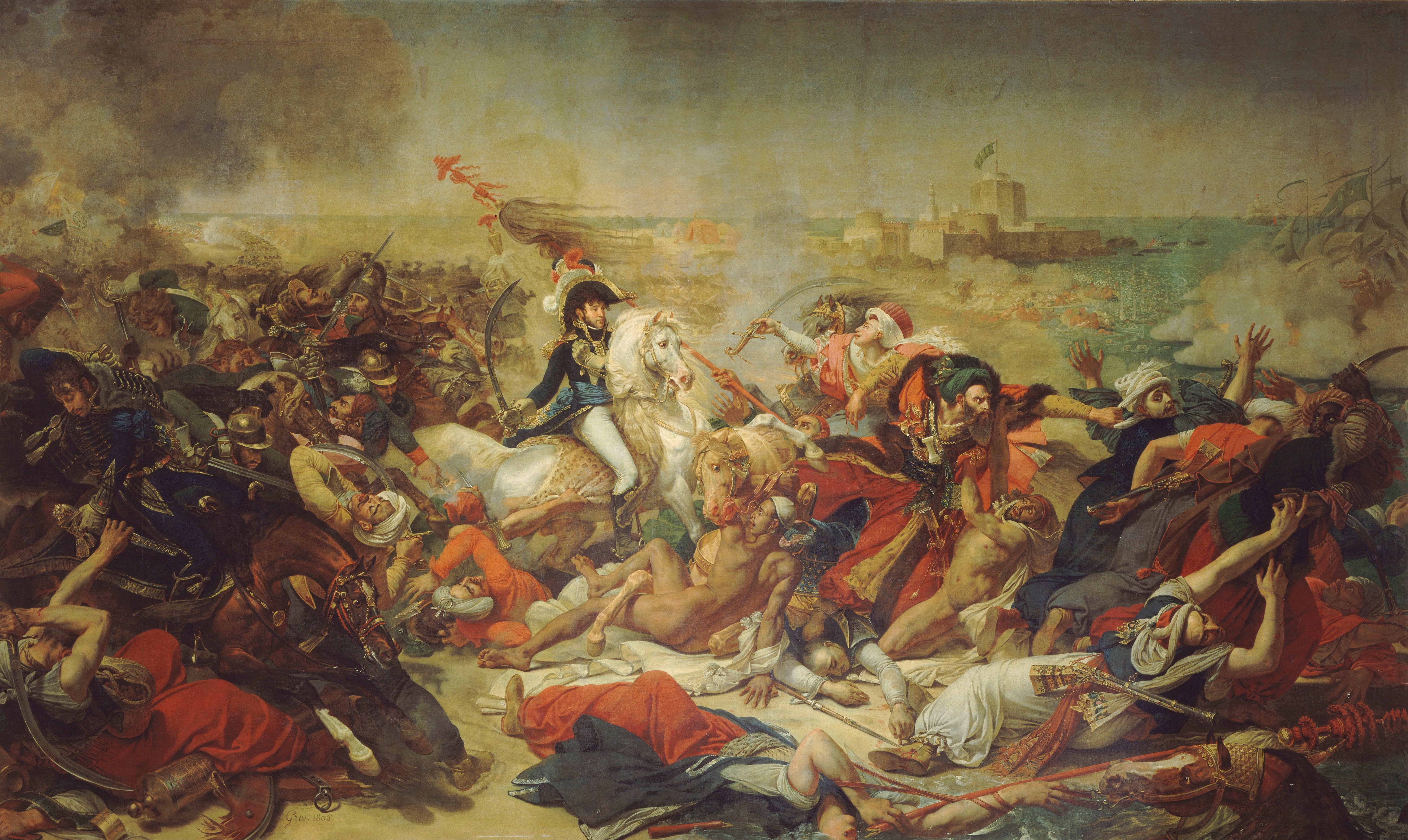 Antoine-Jean Gros, Bataille d’Aboukir, 25 juillet 1799. Huile sur toile, 1807, Château de Versailles